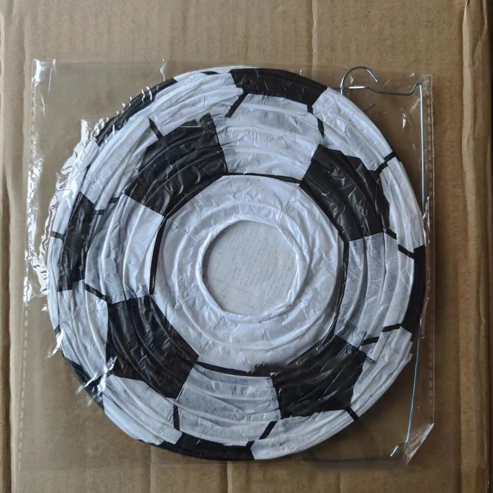 8pcs Football Paper Lanterns Soccer Party Decorations Hanging Ceiling Lights Foldable Iron Frame Sports Supplies
8pcs Football Paper Lanterns Soccer Party Decorations Hanging Ceiling Lights Foldable Iron Frame Sports Supplies