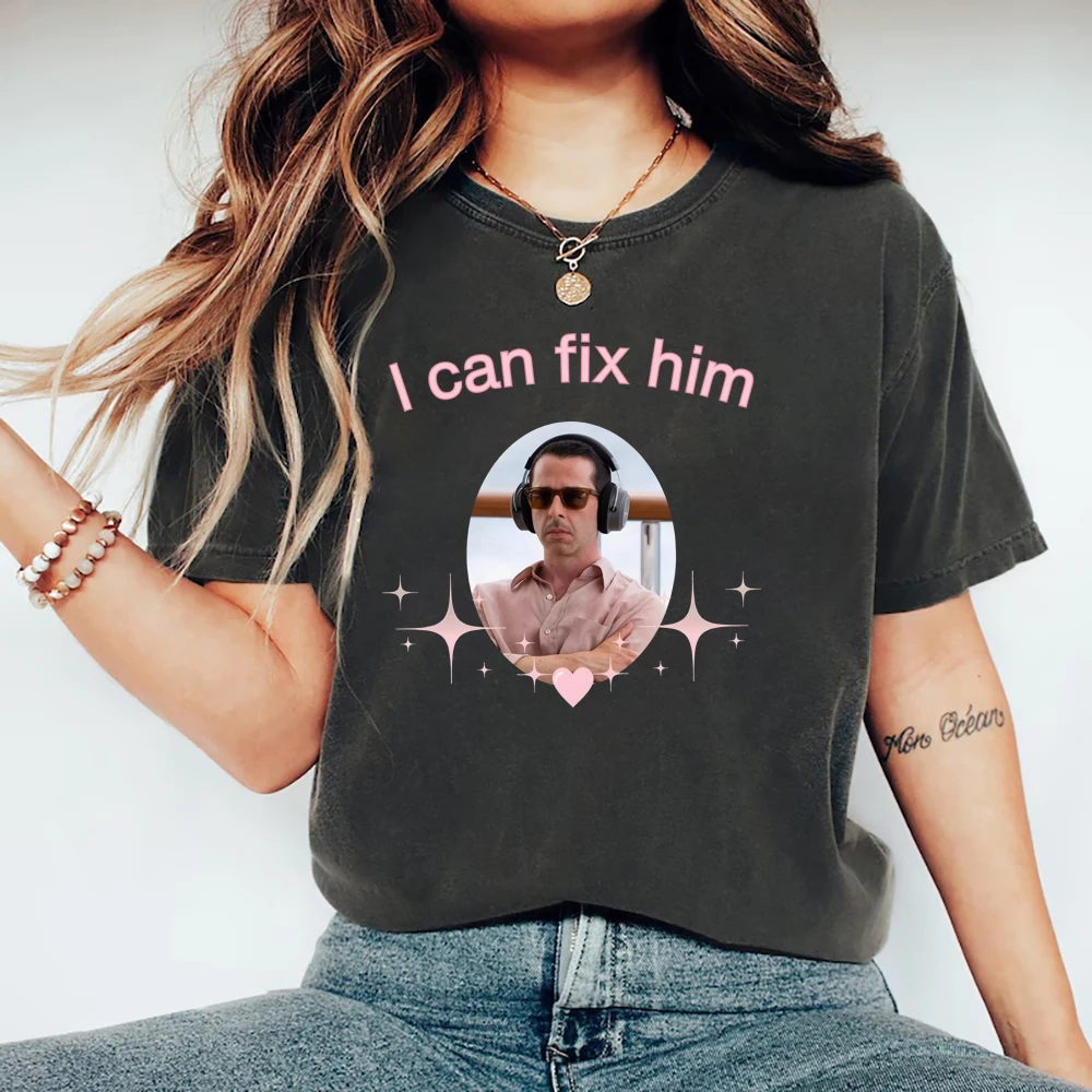 I Can Fix Him Succession Kendall Roy Meme T-Shirt Kendall Roy T-shirt Waystar Royco T Shirts Women Short Sleeve Graphic Tees
I Can Fix Him Succession Kendall Roy Meme T-Shirt Kendall Roy T-shirt Waystar Royco T Shirts Women Short Sleeve Graphic Tees