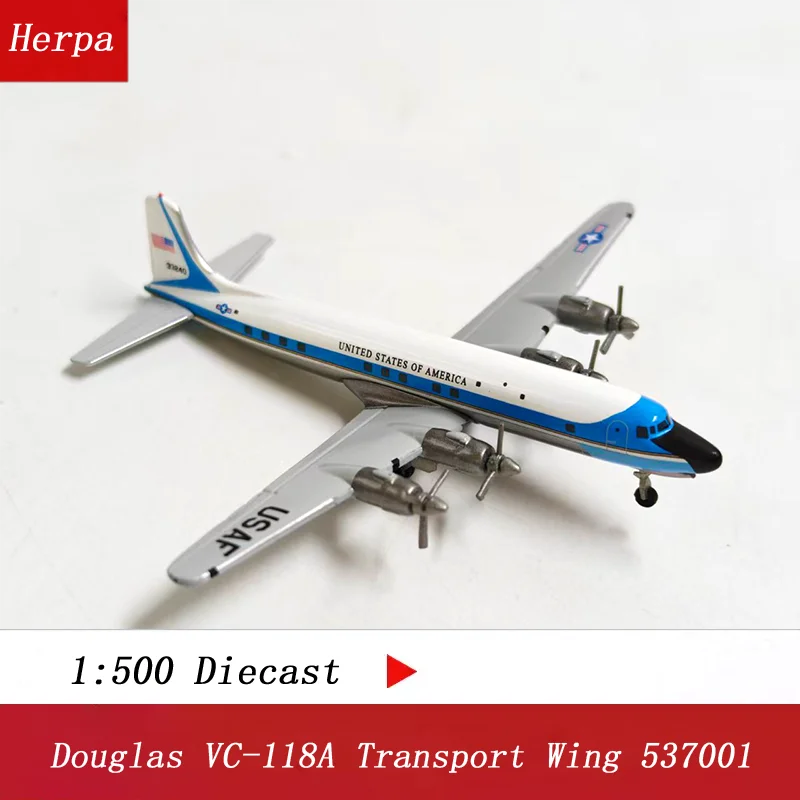 herpa Diecast Alloy 1:500 Scale Douglas VC-118A Transport Wing 537001 Airplane Model For Display Collections
herpa Diecast Alloy 1:500 Scale Douglas VC-118A Transport Wing 537001 Airplane Model For Display Collections