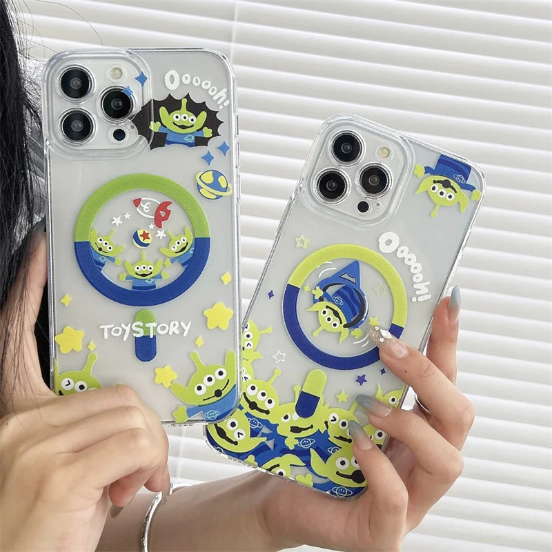 Disney Toy Story Alien Magnetic Shockproof Case For iPhone 16 15 14 13 12 11 Pro Max For Magsafe Wireless Charge Clear Cover
Disney Toy Story Alien Magnetic Shockproof Case For iPhone 16 15 14 13 12 11 Pro Max For Magsafe Wireless Charge Clear Cover