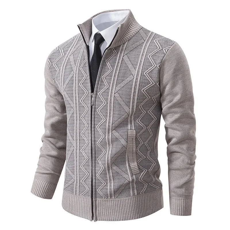 Autumn and Winter Men's Fashion Trend Sweater Knitted Sweater Zipper Stand Collar Casual Thickened Cardigan Jacket
Autumn and Winter Men's Fashion Trend Sweater Knitted Sweater Zipper Stand Collar Casual Thickened Cardigan Jacket