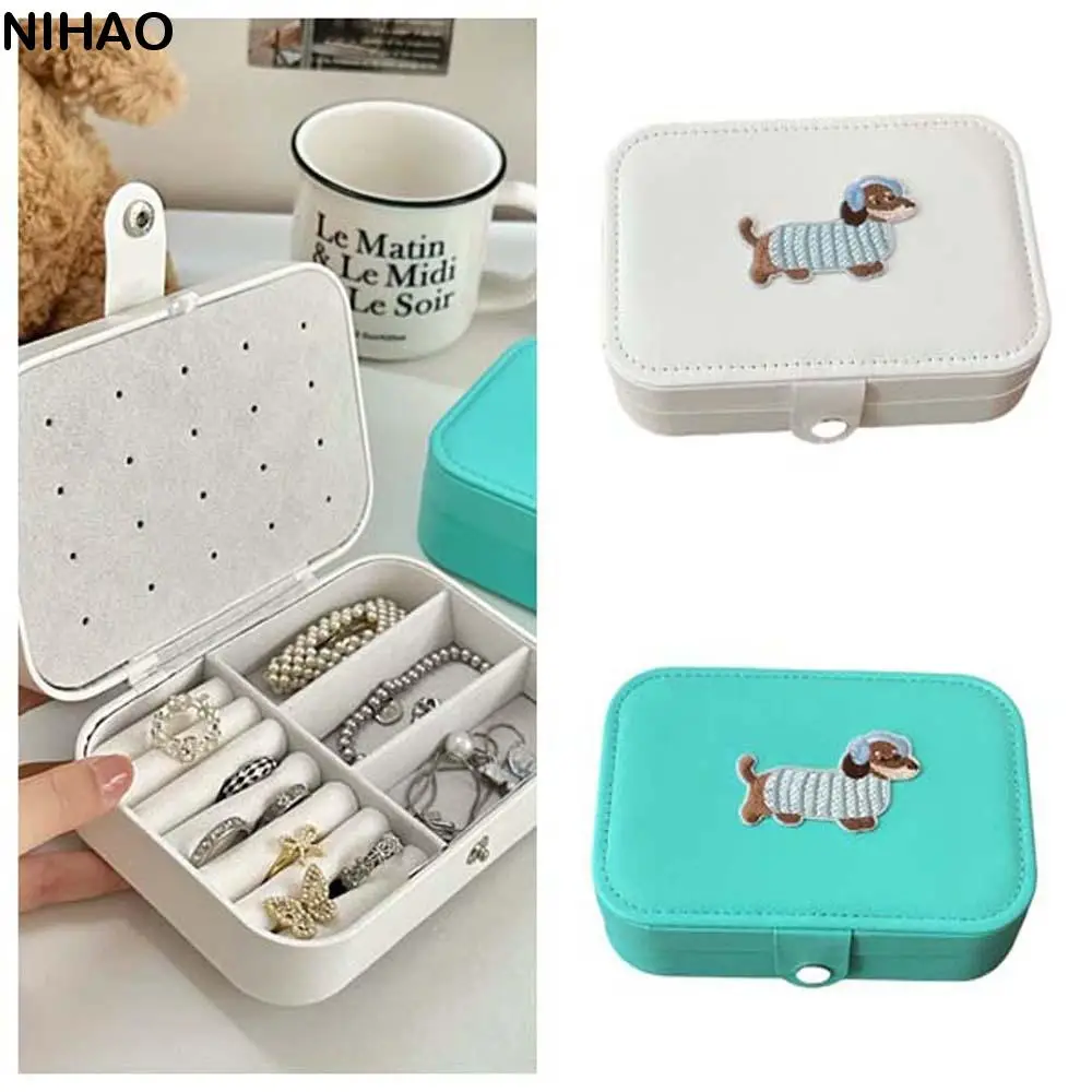 PU Leather Trinkets Storage Organizer Lovely Dog Cartoon Sausage Puppy Jewelry Storage Case Large Capacity Dustproof
PU Leather Trinkets Storage Organizer Lovely Dog Cartoon Sausage Puppy Jewelry Storage Case Large Capacity Dustproof