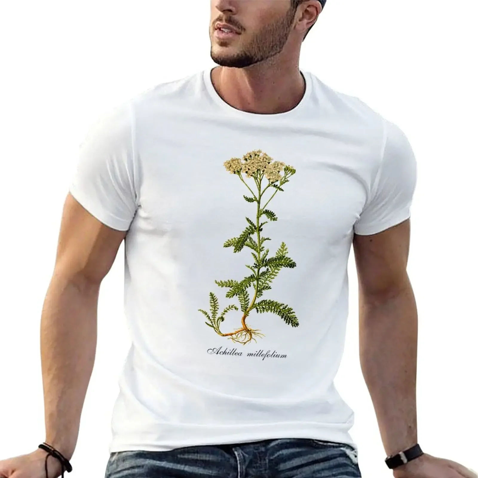 Yarrow (Achillea millefolium) T-Shirt man clothes quick-drying clothing for men
Yarrow (Achillea millefolium) T-Shirt man clothes quick-drying clothing for men