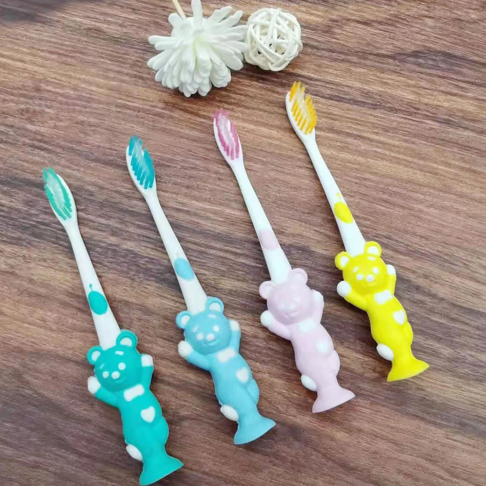 24 Pcs Kids Toothbrush Set Food Grade PP Soft Bristles Comfortable Bear Shape Baby Toddler Dental Brushes Portable for Children
24 Pcs Kids Toothbrush Set Food Grade PP Soft Bristles Comfortable Bear Shape Baby Toddler Dental Brushes Portable for Children