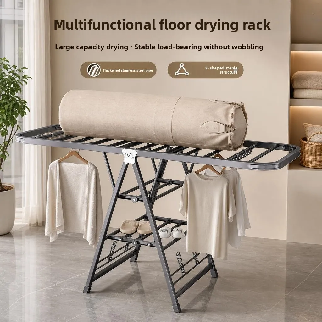Multi-Functional Portable Clothes Drying Rack Home Balcony Bedroom Indoor Outdoor Hanging Quilt Stand Simple Design Painted S...
Multi-Functional Portable Clothes Drying Rack Home Balcony Bedroom Indoor Outdoor Hanging Quilt Stand Simple Design Painted S...