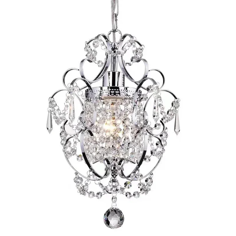 Chrome Mini Crystal Chandelier Pendant Light for Kitchen Island Bedroom Dining Area
Chrome Mini Crystal Chandelier Pendant Light for Kitchen Island Bedroom Dining Area