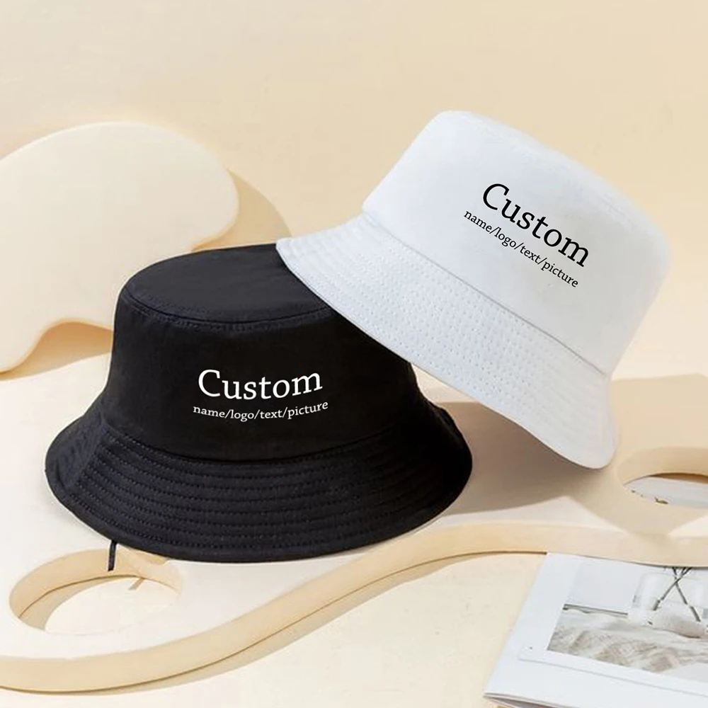 DIY Add Your Logo Customizable Cotton Printing Personality Bucket Hats Fishermen Caps Outdoor Casual Cap Sunscreen Hat
DIY Add Your Logo Customizable Cotton Printing Personality Bucket Hats Fishermen Caps Outdoor Casual Cap Sunscreen Hat