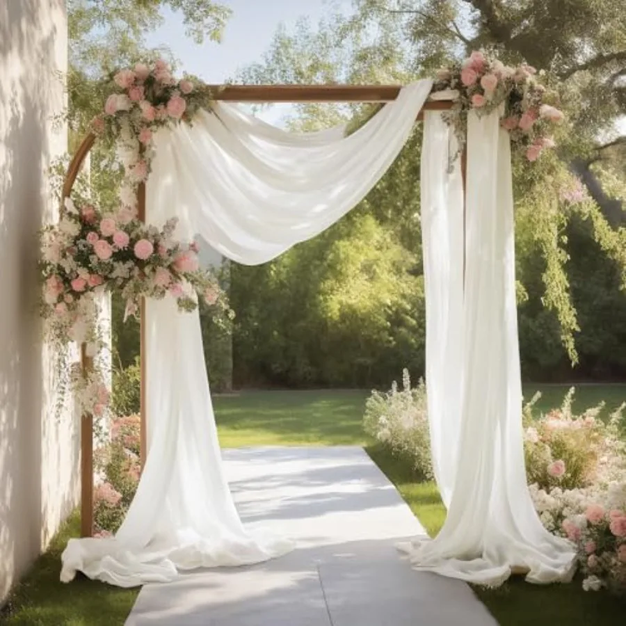Wedding Arch Draping Fabric Shimmery Sheer Drapes 2 Panels Extra Long Backdrop Curtains for Wedding Anniversary Party Memorial
Wedding Arch Draping Fabric Shimmery Sheer Drapes 2 Panels Extra Long Backdrop Curtains for Wedding Anniversary Party Memorial