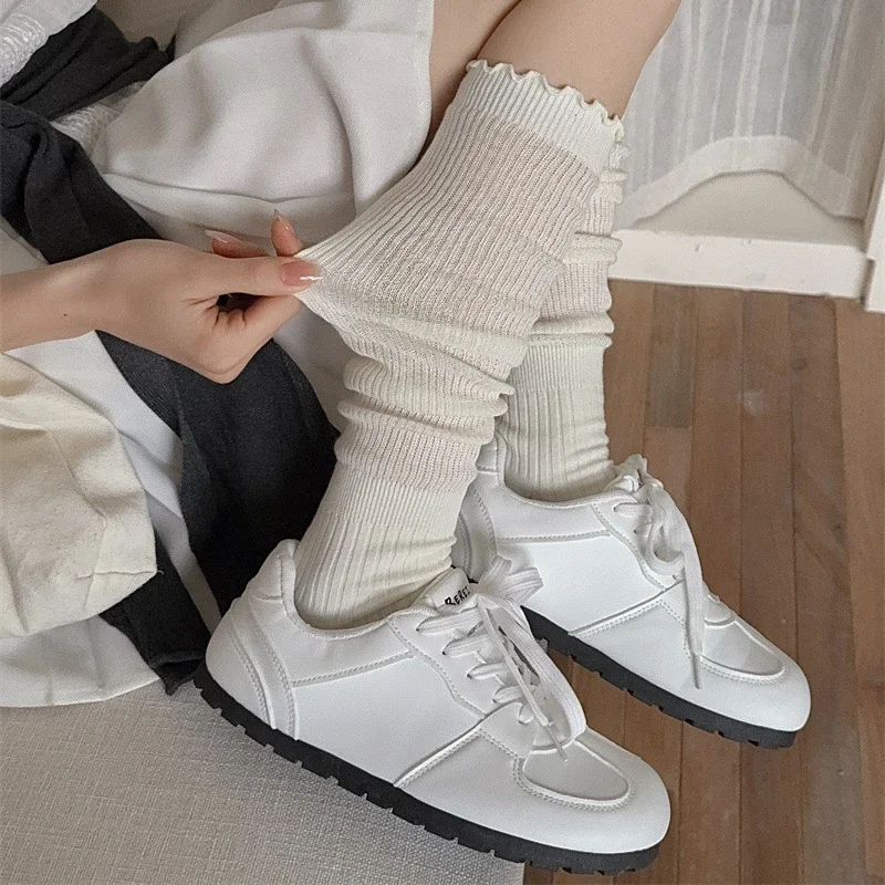 Solid Color Black White Gray Long Socks JK Lolita Kawaii Ruffle Socks Women Stockings Japanese Style Cotton Knee Socks Stockings
Solid Color Black White Gray Long Socks JK Lolita Kawaii Ruffle Socks Women Stockings Japanese Style Cotton Knee Socks Stockings