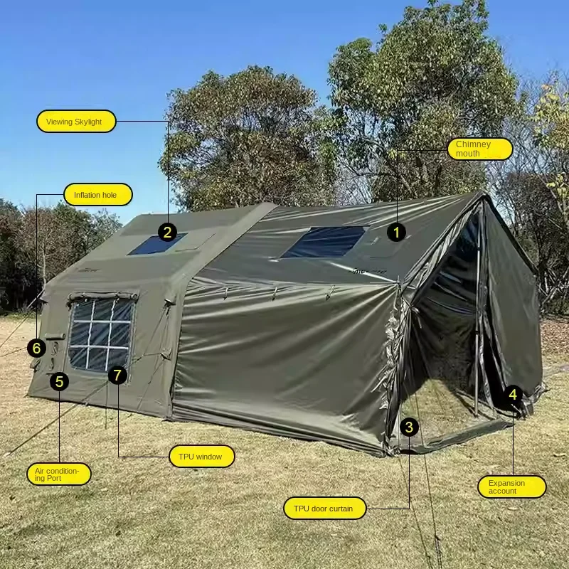 Outdoor Inflatable Camping Tent 8sqm Quick Setup Air Tent Waterproof Windproof Large Family Camping Shelter
Outdoor Inflatable Camping Tent 8sqm Quick Setup Air Tent Waterproof Windproof Large Family Camping Shelter