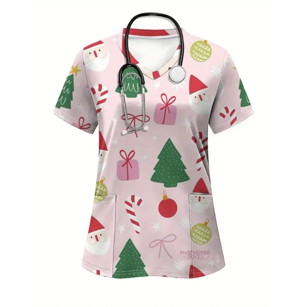 New Scrubs Uniform Woman Christmas Elemental Print Healthcare Scrub Fashion with Pockets Short Sleeve Nurse Uniform Woman
New Scrubs Uniform Woman Christmas Elemental Print Healthcare Scrub Fashion with Pockets Short Sleeve Nurse Uniform Woman
