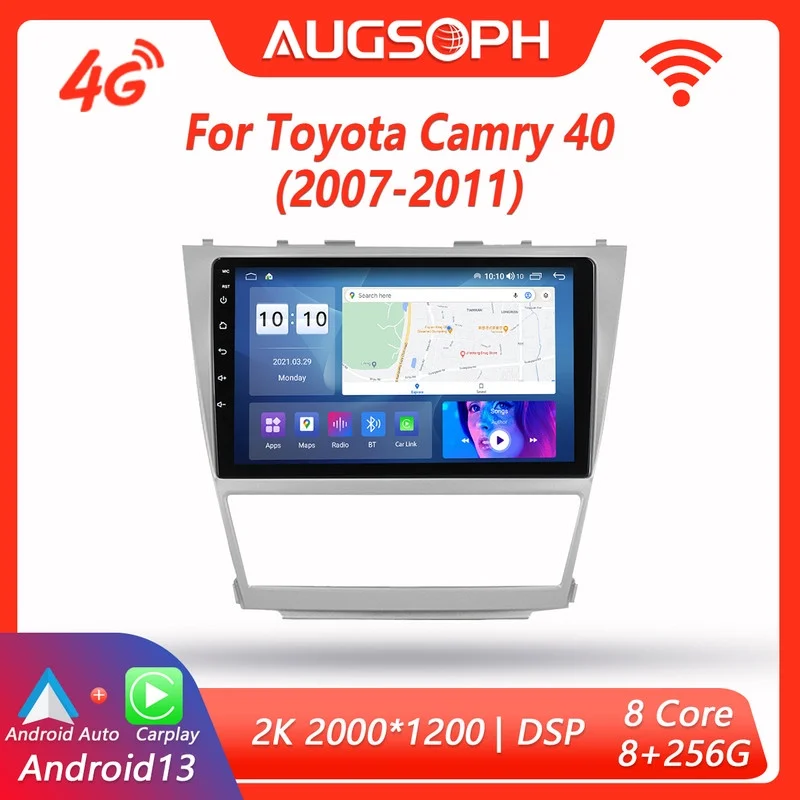 Автомобильный радиоприемник Android 13 для Toyota Camry 40 2007-2011, 10-дюймовый мультимедийный плеер с 4G WiFi Carplay и 2Din
Автомобильный радиоприемник Android 13 для Toyota Camry 40 2007-2011, 10-дюймовый мультимедийный плеер с 4G WiFi Carplay и 2Din