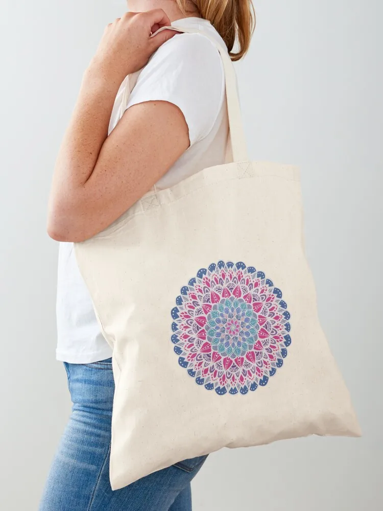 Blue, Purple, and Pink Mandala Tote Bag Cloth bag ecological bags university shopper bag Canvas stote
Blue, Purple, and Pink Mandala Tote Bag Cloth bag ecological bags university shopper bag Canvas stote