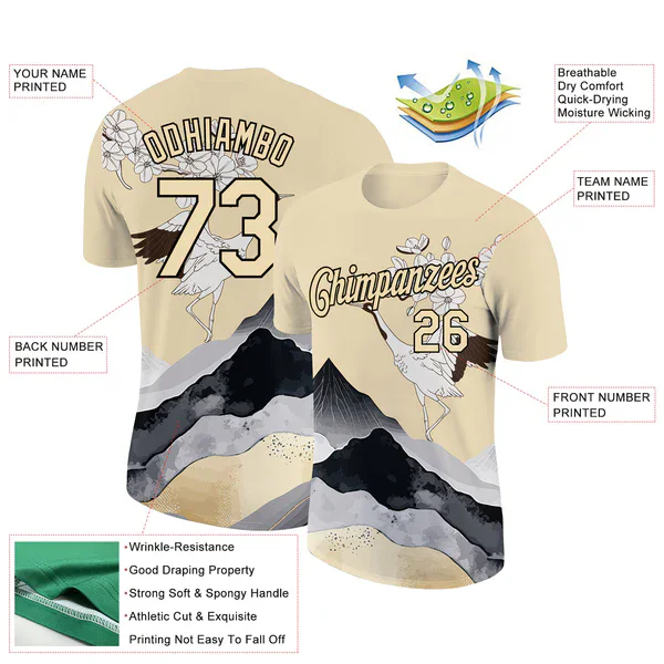 Custom City Black 3D Pattern Design Animal Crane Performance T-Shirt Women's For Men Tops
Custom City Black 3D Pattern Design Animal Crane Performance T-Shirt Women's For Men Tops