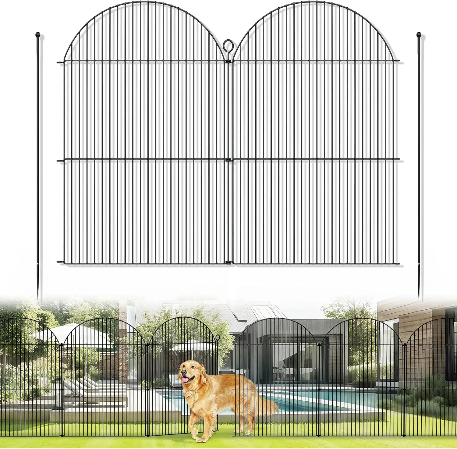 10Pcs Rustproof Metal Dog Fence, 32in Tall Animal Barrier for Yard, Patio, Flower Bed
10Pcs Rustproof Metal Dog Fence, 32in Tall Animal Barrier for Yard, Patio, Flower Bed