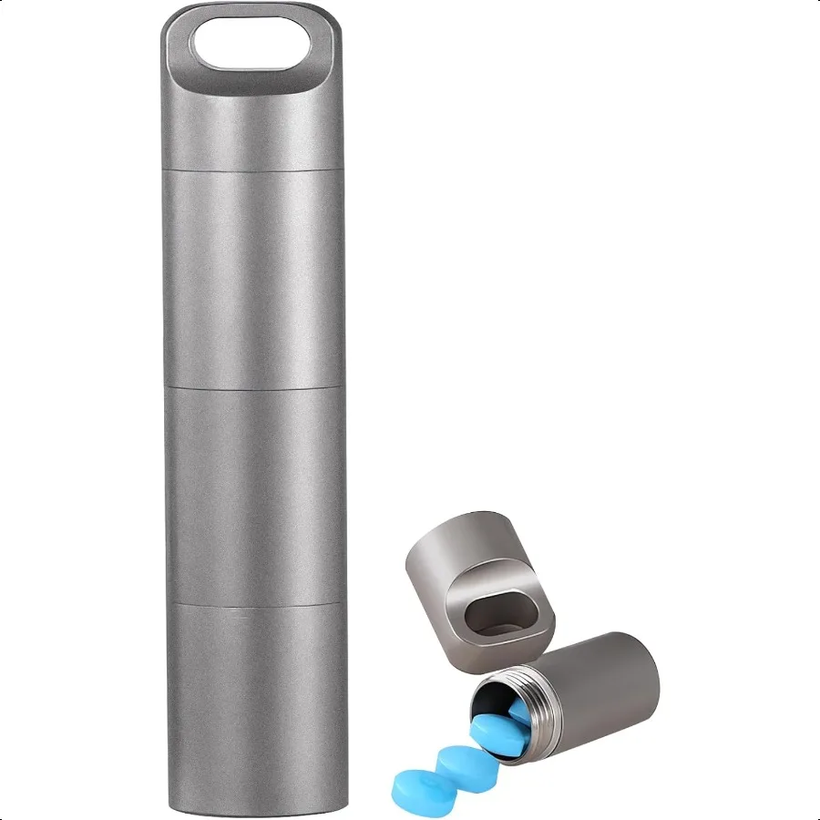 Small Keychain Pill Holder304 Stainl Steel Portable Pill Case Organizer for Travel Waterproof Pocket Pill Container Medicine Bo
Small Keychain Pill Holder304 Stainl Steel Portable Pill Case Organizer for Travel Waterproof Pocket Pill Container Medicine Bo