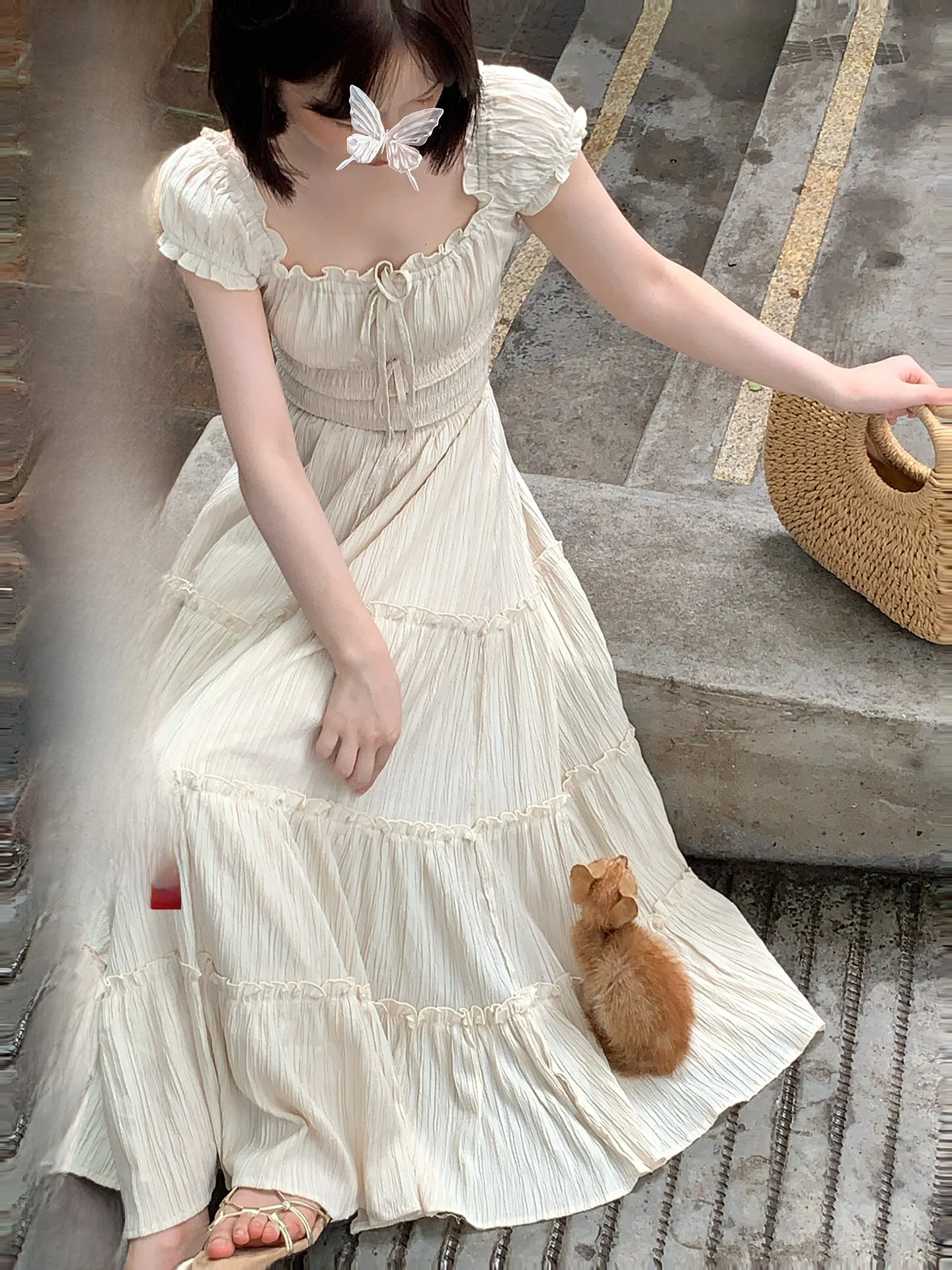 Summer Design Sense Heavy Work Long Dr Ele Skirt Sle French Sle High Waist Soft Fabric ort Sve A-Line Dr
Summer Design Sense Heavy Work Long Dr Ele Skirt Sle French Sle High Waist Soft Fabric ort Sve A-Line Dr