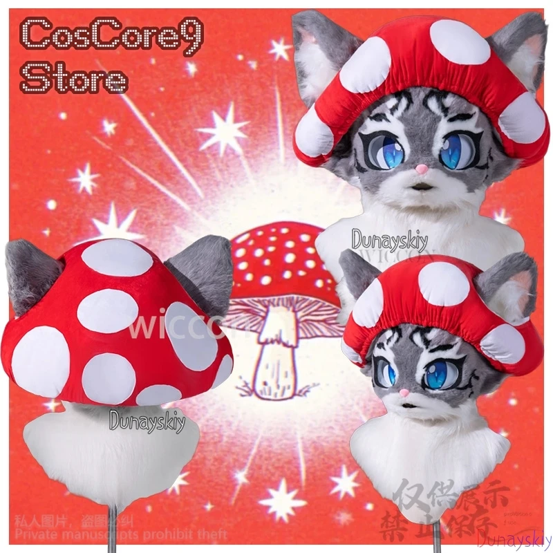 Animal Kawaii Cosplay Furry Furrsuit Headwear Costume Cutecore Cute Red Mushroom Hat Fairy Tale Style Anime Cat Dog Customized
Animal Kawaii Cosplay Furry Furrsuit Headwear Costume Cutecore Cute Red Mushroom Hat Fairy Tale Style Anime Cat Dog Customized