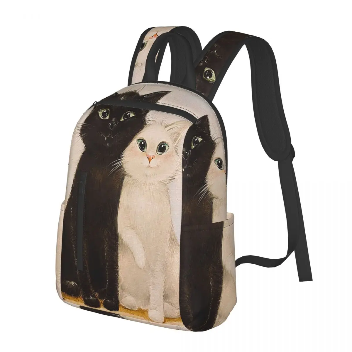 Black Cat And White Cat Print Student Backpack School Bag Hiking Travel Daypack for Men Women Bookbag Shoulder Bags
Black Cat And White Cat Print Student Backpack School Bag Hiking Travel Daypack for Men Women Bookbag Shoulder Bags