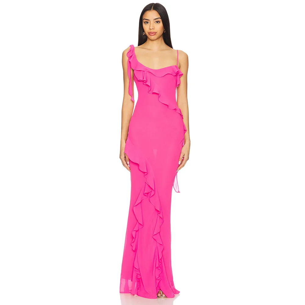 Rose Evening Dress Mermaid Ruffles Straps Eveing Gown For Wedding Formal Party Gown Simple Floor Length Long Prom Dress
Rose Evening Dress Mermaid Ruffles Straps Eveing Gown For Wedding Formal Party Gown Simple Floor Length Long Prom Dress