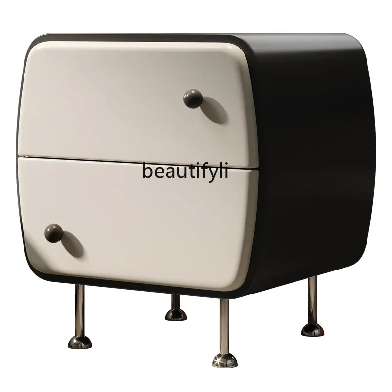 Italian minimalist bedside table designer cream style bedroom small apartment modern simple light luxury bedside table
Italian minimalist bedside table designer cream style bedroom small apartment modern simple light luxury bedside table
