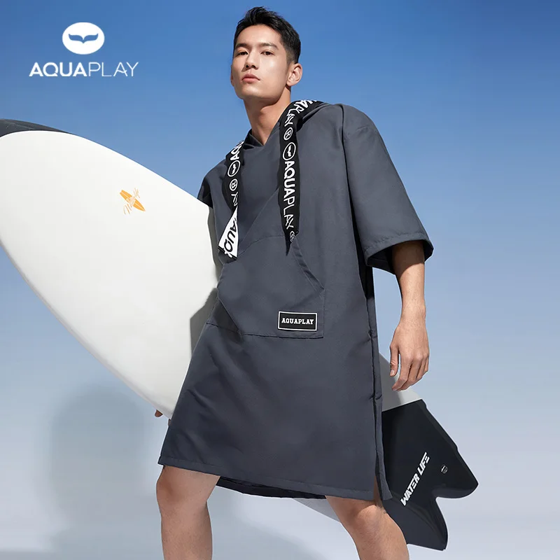 AquaPlay Dark Gray Premium Adult Surf Towel Fashion Bathrobe Beach Blanket Swimming Quick Dry Hooded Cape
AquaPlay Dark Gray Premium Adult Surf Towel Fashion Bathrobe Beach Blanket Swimming Quick Dry Hooded Cape
