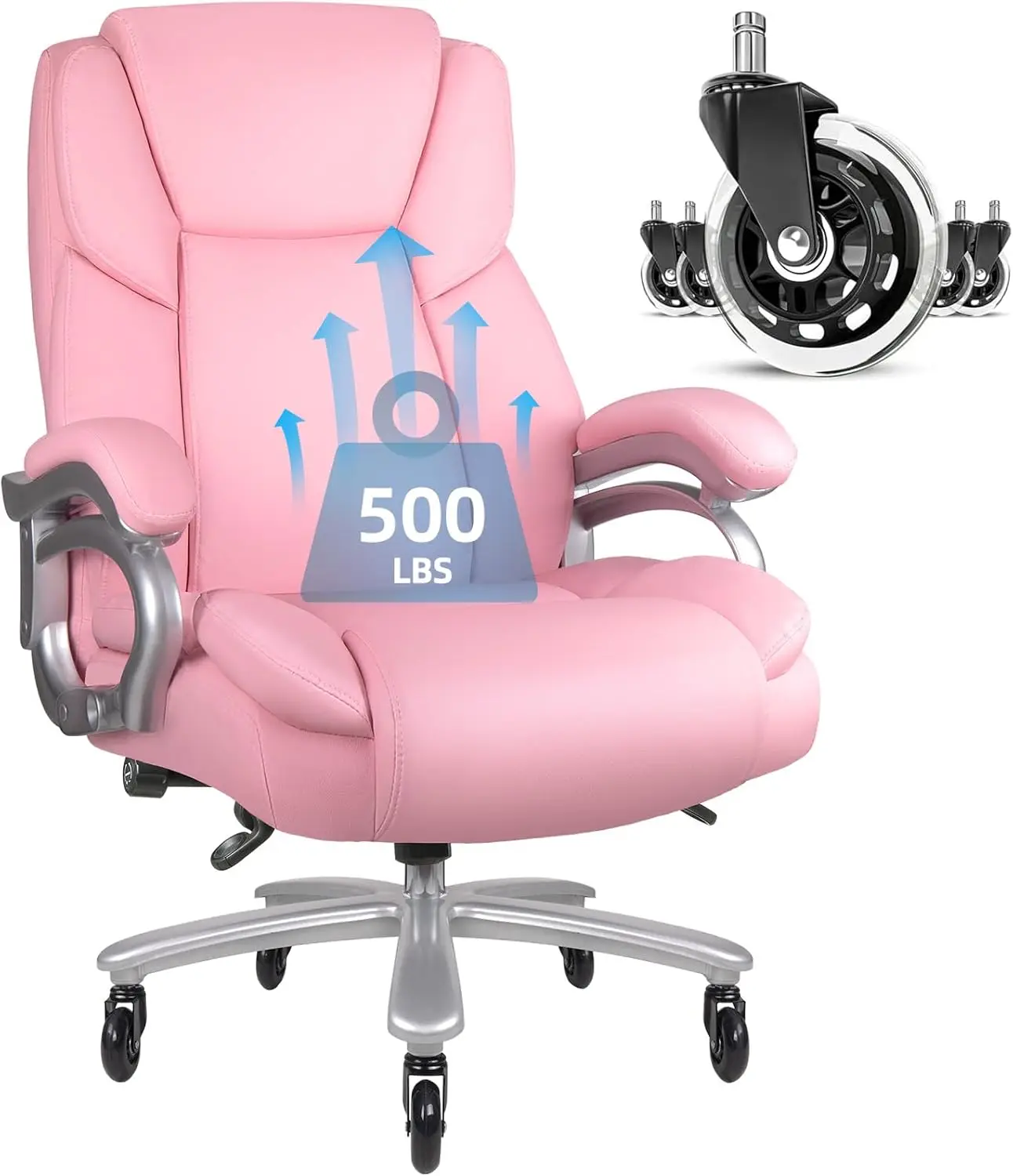 VITESSE 500lbs Heavy Duty Office Chair for Low Back Pain Relief, Big and Tall Office Chair with Ergonomic Lumbar Support, High
VITESSE 500lbs Heavy Duty Office Chair for Low Back Pain Relief, Big and Tall Office Chair with Ergonomic Lumbar Support, High