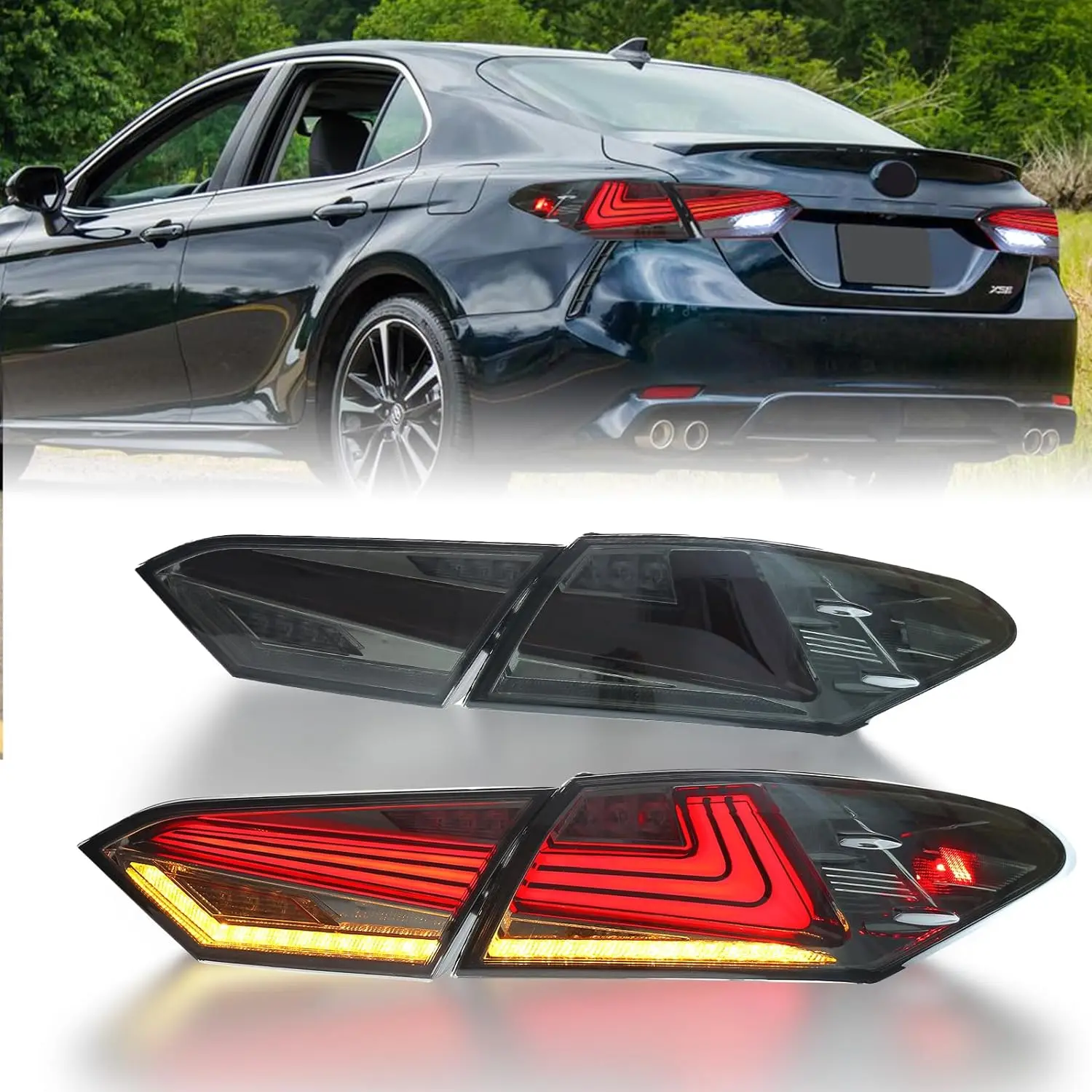 Светодиодные задние фонари для Toyota Camry 2018-2023, задний фонарь с красным 3D динамическим анимационным индикатором освещения
Светодиодные задние фонари для Toyota Camry 2018-2023, задний фонарь с красным 3D динамическим анимационным индикатором освещения