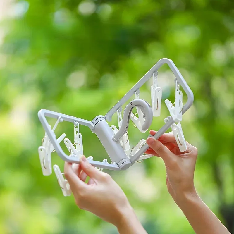 Travel Portable Foldable Drying Rack Household Thickened PP Windproof Hook Drying Racks
Travel Portable Foldable Drying Rack Household Thickened PP Windproof Hook Drying Racks