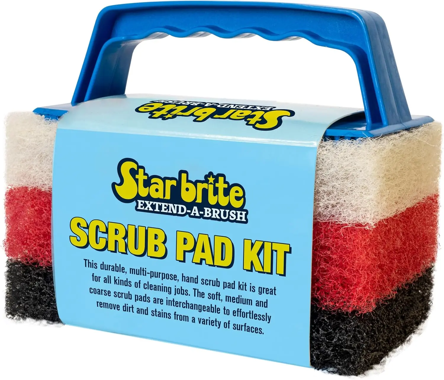 3-Piece Scouring Pad Kit with Ergonomic Handle - Fine, Medium, Coarse Pads for Versatile Cleaning
3-Piece Scouring Pad Kit with Ergonomic Handle - Fine, Medium, Coarse Pads for Versatile Cleaning