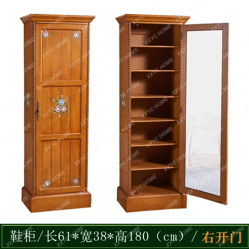 retro solid wood wardrobe home bedroom single door wardrobe with mirror pastoral simplicity
retro solid wood wardrobe home bedroom single door wardrobe with mirror pastoral simplicity