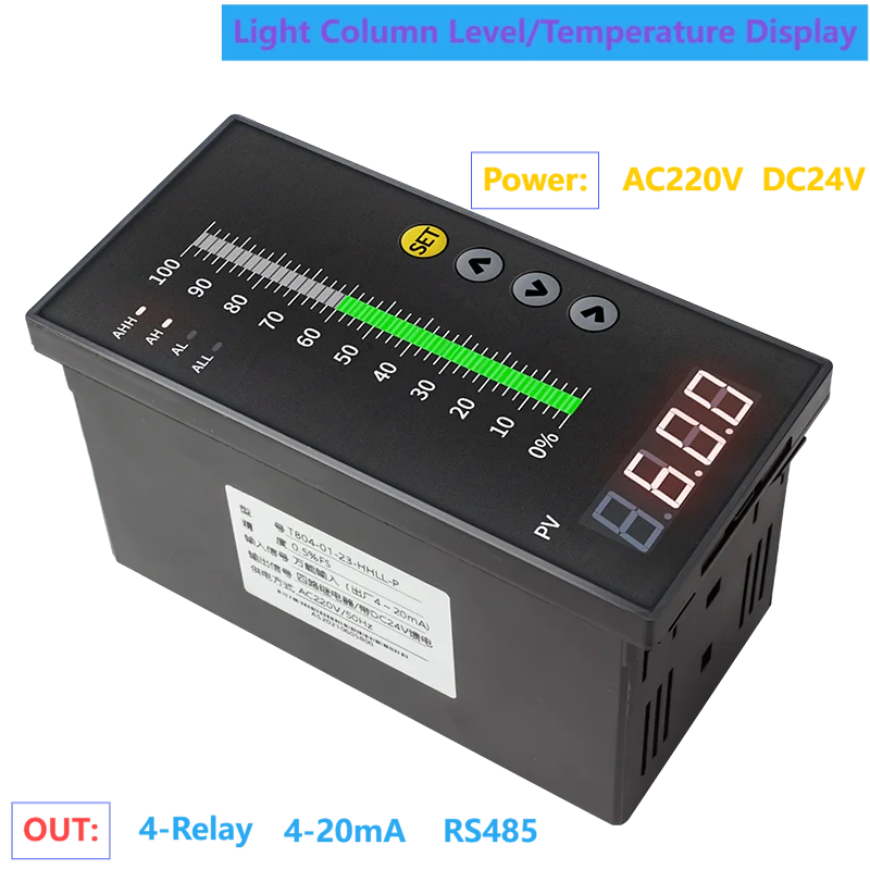 4-Relay Alarm Level Control Instrument with AC220V RS485 4-Relay Temperature Controller for Pump RS485 Liquid Level Indicator
4-Relay Alarm Level Control Instrument with AC220V RS485 4-Relay Temperature Controller for Pump RS485 Liquid Level Indicator