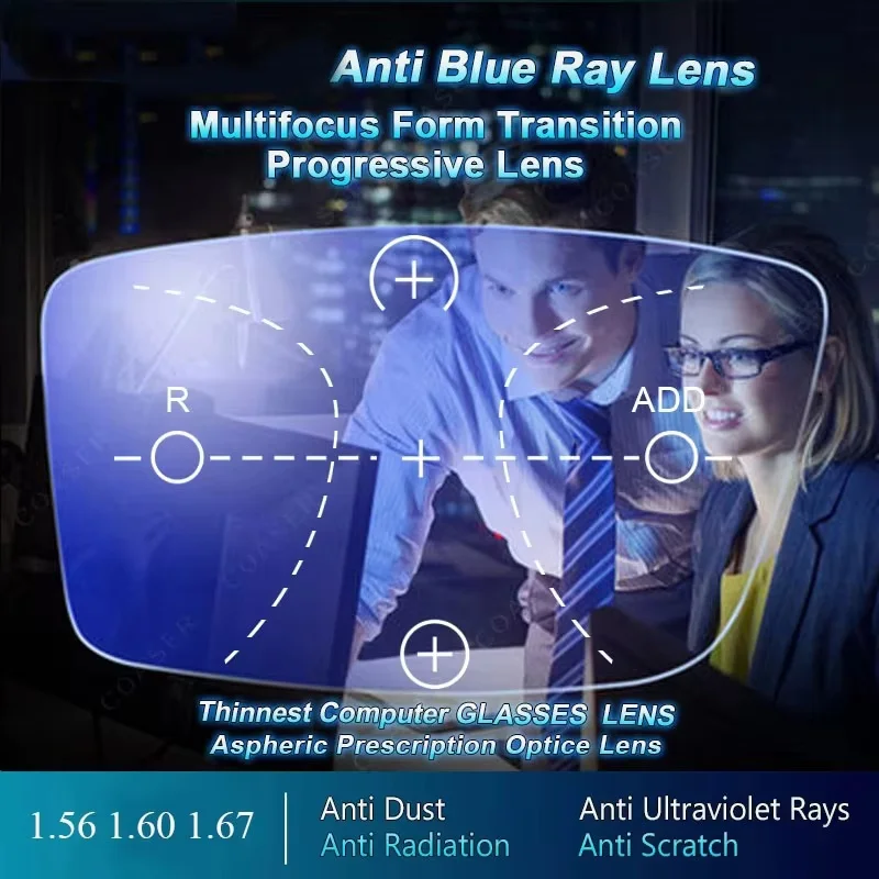 Anti-Blue Ray Lens Free Form Progressive Prescription Optical Lens Glasses Beyond UV Blue Blocker Lens For Eyes Protection Hot
Anti-Blue Ray Lens Free Form Progressive Prescription Optical Lens Glasses Beyond UV Blue Blocker Lens For Eyes Protection Hot