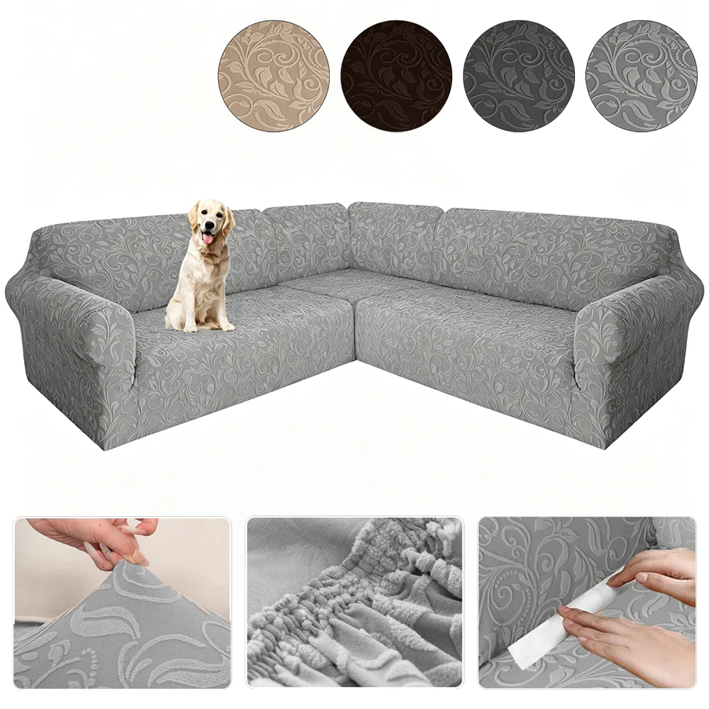 Sectional Corner Sofa Covers 5 Seat LShaped Sectional Couch Slipcovers 3PCS Jacquard Stretch Soft Washable Furniture Sofa Prote
Sectional Corner Sofa Covers 5 Seat LShaped Sectional Couch Slipcovers 3PCS Jacquard Stretch Soft Washable Furniture Sofa Prote