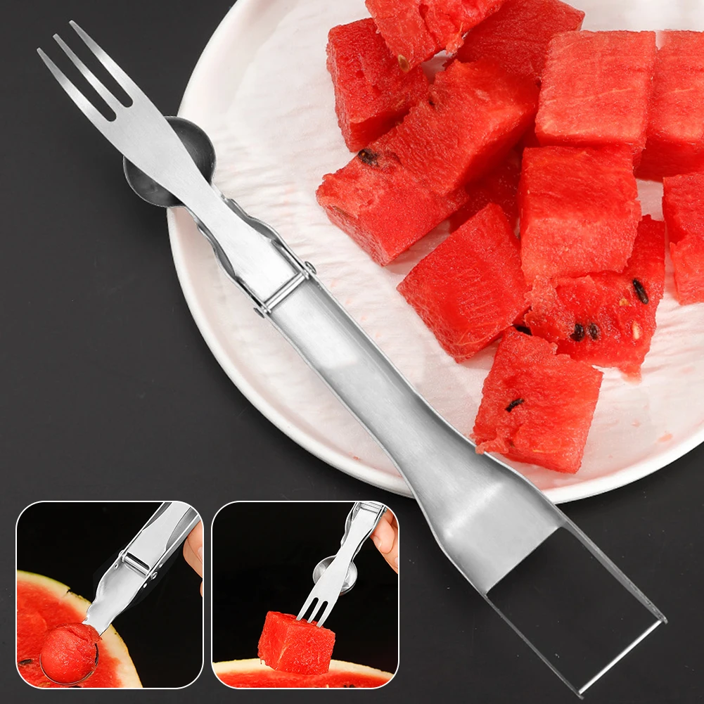 3 In 1 Watermelon Cutter With Fork Spoon Fast Melons Cutting Tool For Backyard BBQs
3 In 1 Watermelon Cutter With Fork Spoon Fast Melons Cutting Tool For Backyard BBQs