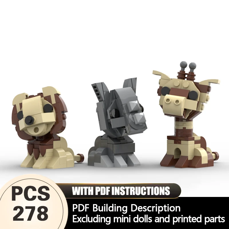 Creators Animal Series Model MOC Building Bricks Lion Rhino Giraffe Modular Technology Gifts Holiday Assemble Children Toys Suit
Creators Animal Series Model MOC Building Bricks Lion Rhino Giraffe Modular Technology Gifts Holiday Assemble Children Toys Suit