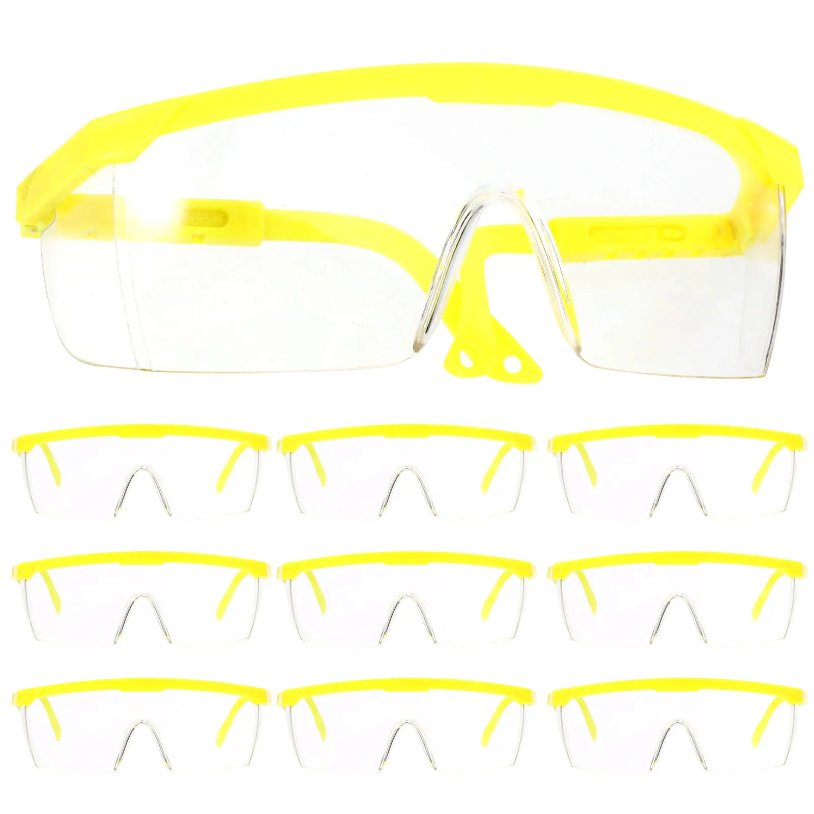 12Pcs Eye Protective Glasses Sturdy Yellow Frame Riding Outdoor Dust Wind Proof Goggles White Lens Protective Eyewear
12Pcs Eye Protective Glasses Sturdy Yellow Frame Riding Outdoor Dust Wind Proof Goggles White Lens Protective Eyewear