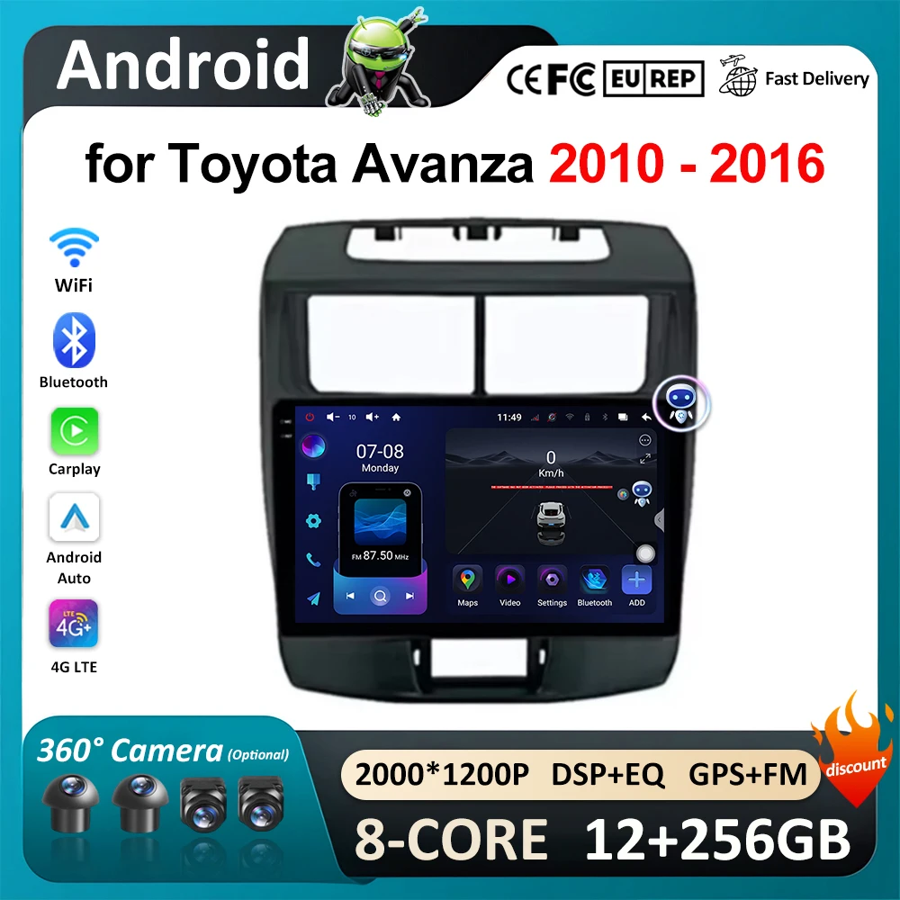 9-дюймовый ОС Android для Toyota Avanza 2010-2016 Navi GPS Автомобильный видео Мультимедийный плеер WiFi Carplay 4G Автоаксессуары HD-экран
9-дюймовый ОС Android для Toyota Avanza 2010-2016 Navi GPS Автомобильный видео Мультимедийный плеер WiFi Carplay 4G Автоаксессуары HD-экран
