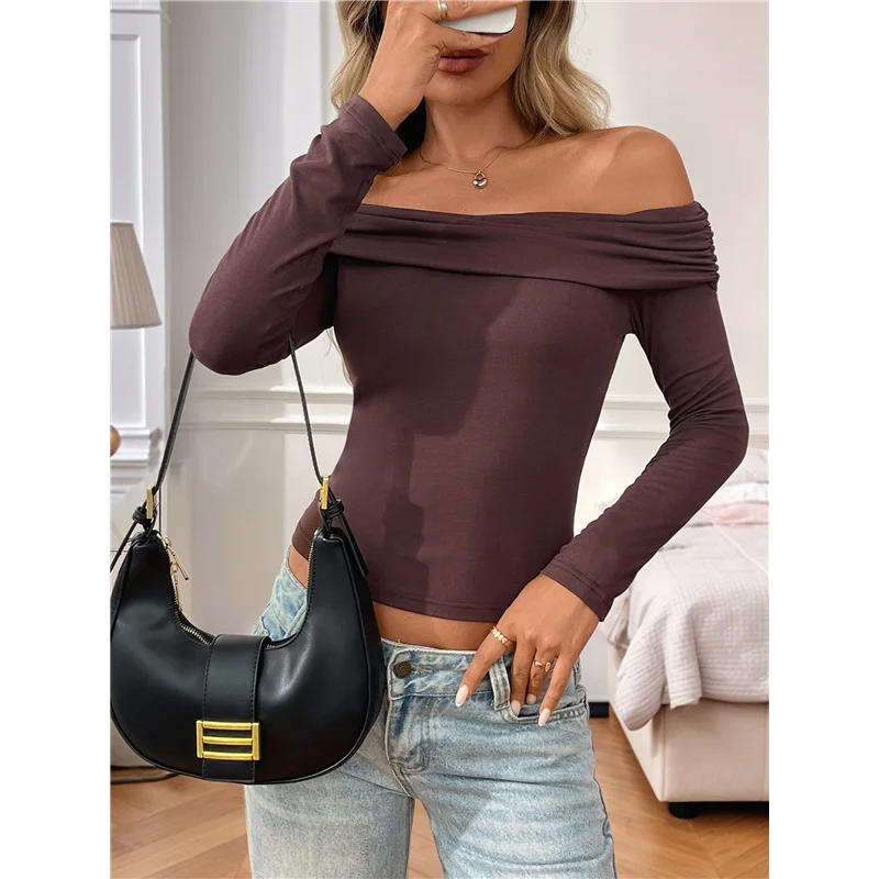 AOAO-Womens Long Sleeve Off Shoulder Shirts Tight Fitted Y2K Ruched Tee Tops Blouses 2025 Trendy Outfits
AOAO-Womens Long Sleeve Off Shoulder Shirts Tight Fitted Y2K Ruched Tee Tops Blouses 2025 Trendy Outfits