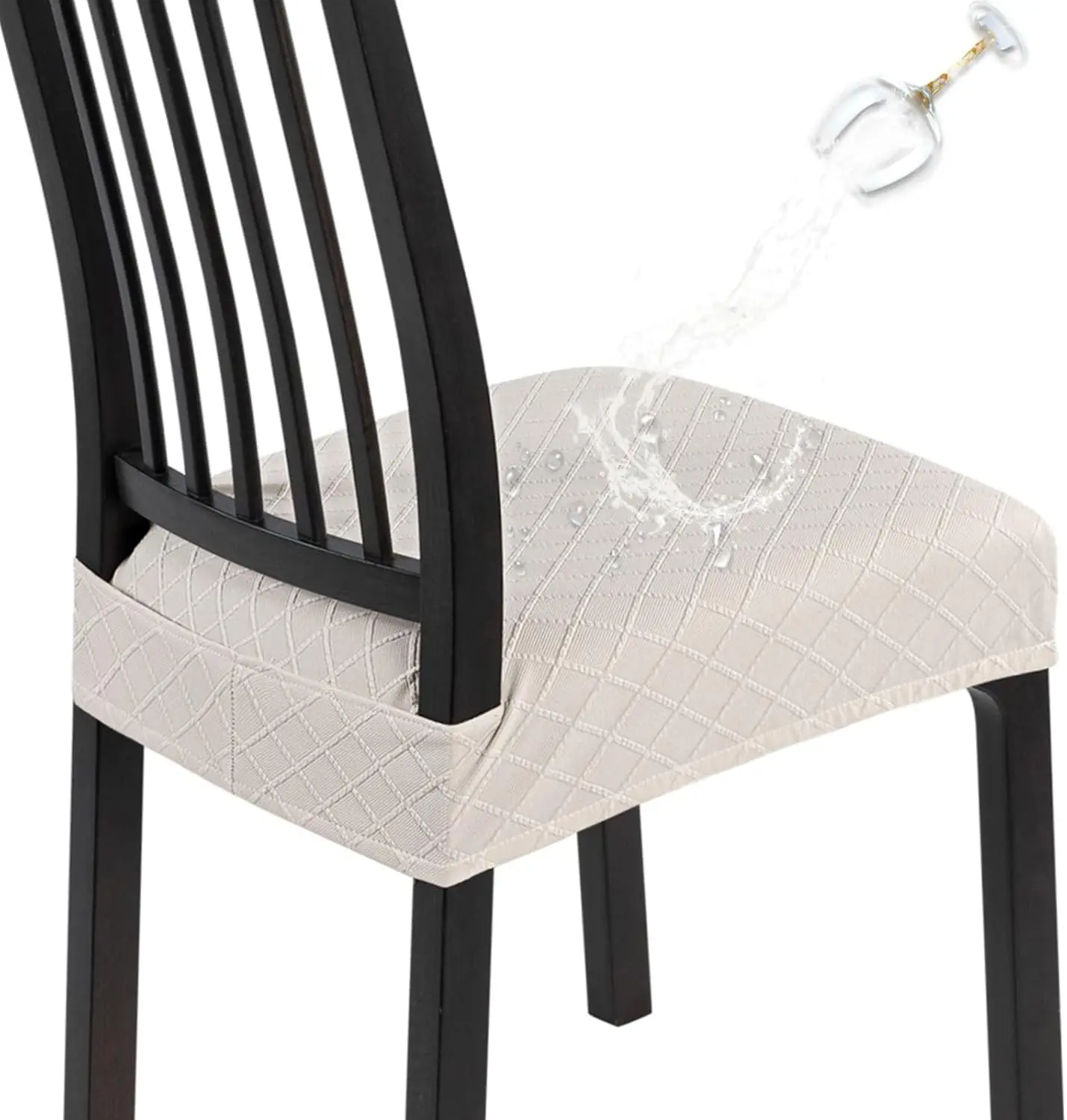 Waterproof Dining Chair Seat Covers Set Of 4, Washable Stretch Seat Covers For Dining Chairs, Rear-Covered Dining Room Seat
Waterproof Dining Chair Seat Covers Set Of 4, Washable Stretch Seat Covers For Dining Chairs, Rear-Covered Dining Room Seat