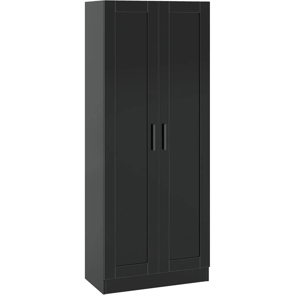 Wooden Storage Cabinet, Narrow Pantry Cabinets Free Standing Tall Storage Cabinet with 2 Doors and Shelves
Wooden Storage Cabinet, Narrow Pantry Cabinets Free Standing Tall Storage Cabinet with 2 Doors and Shelves