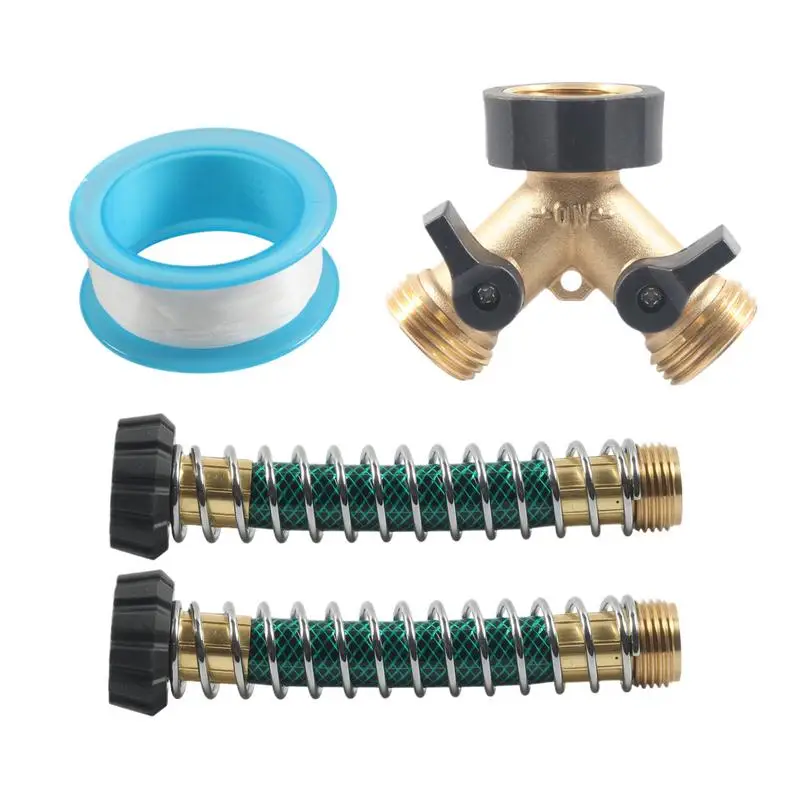 Hose Splitter 2 Way Quick Connect Faucet Splitter With Spring Protector Leak-Proof 2 Way Connector 3/4 Inch Thread Hose Spigot
Hose Splitter 2 Way Quick Connect Faucet Splitter With Spring Protector Leak-Proof 2 Way Connector 3/4 Inch Thread Hose Spigot