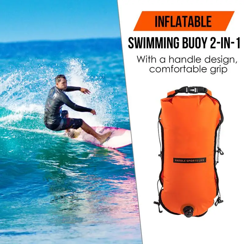 Swim Safety Buoy Watertight Dry Bag 30L Compact Inflatable Lightweight High Visibility Swim Buoy Dry Bag For Open Water
Swim Safety Buoy Watertight Dry Bag 30L Compact Inflatable Lightweight High Visibility Swim Buoy Dry Bag For Open Water