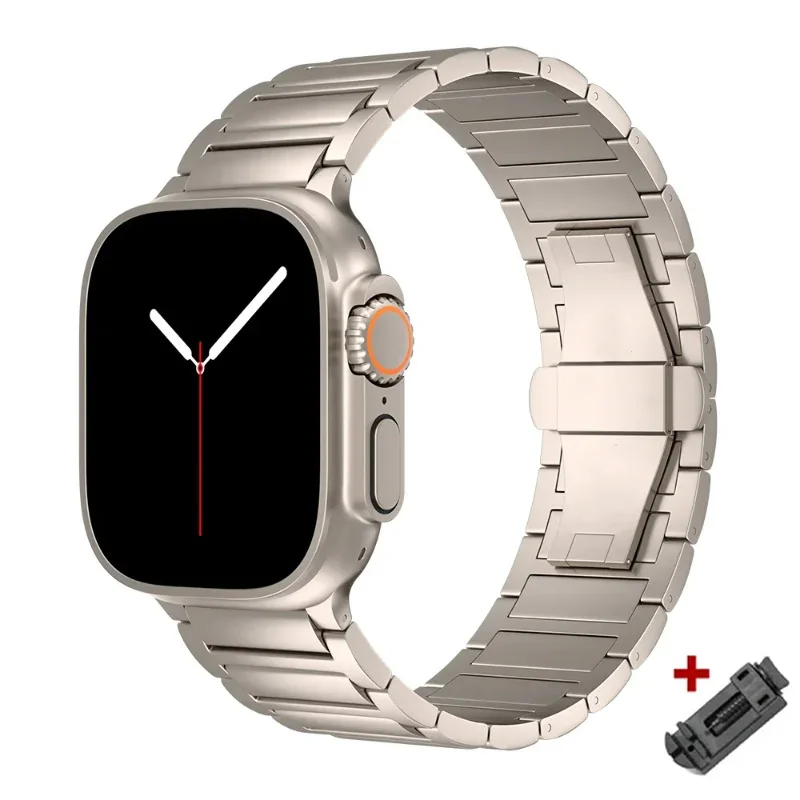 Luxury Titanium Band for Apple Watch Ultra 2 49mm Men's Style Strap for IWatch Series 9 8 7 6 5 4 Se 45MM 44MM 42 Metal Bracelet
Luxury Titanium Band for Apple Watch Ultra 2 49mm Men's Style Strap for IWatch Series 9 8 7 6 5 4 Se 45MM 44MM 42 Metal Bracelet