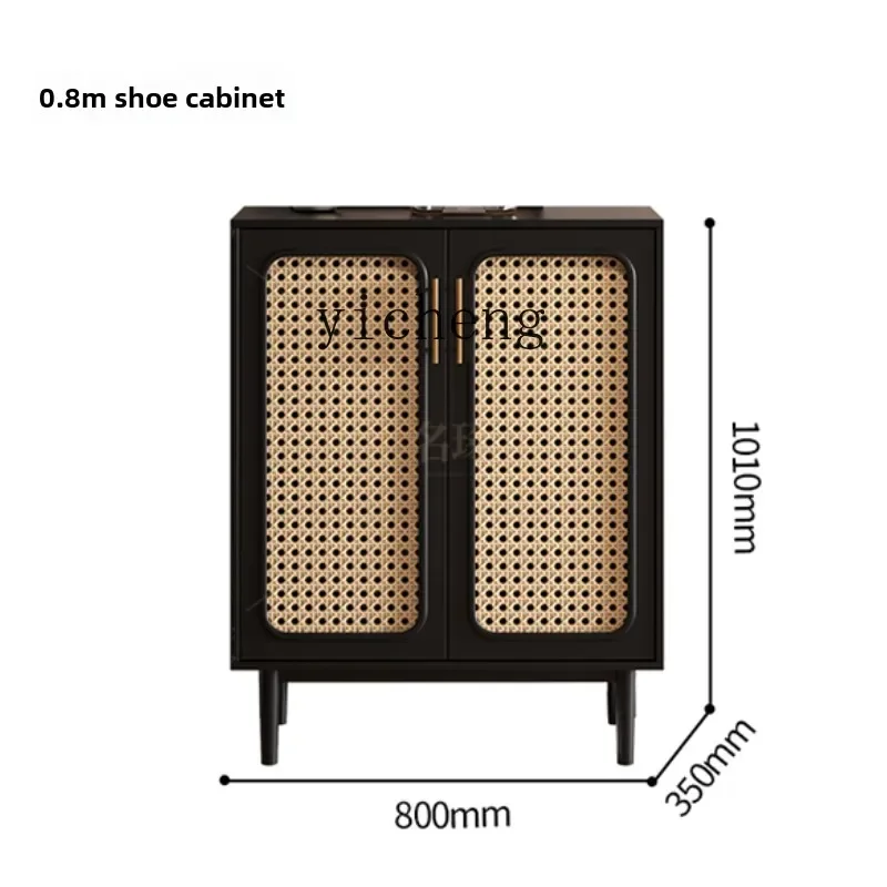 ZC rattan shoe cabinet at the door of the home, the new indoor black large-capacity entrance cabinet is integrated
ZC rattan shoe cabinet at the door of the home, the new indoor black large-capacity entrance cabinet is integrated