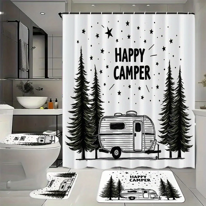 Набор для ванной комнаты из 4 предметов, занавеска для душа с 12 крючками, напольный коврик, контурный коврик для унитаза и коврик для крышки унитаза, украшение для ванной комнаты, ванная комната
Набор для ванной комнаты из 4 предметов, занавеска для душа с 12 крючками, напольный коврик, контурный коврик для унитаза и коврик для крышки унитаза, украшение для ванной комнаты, ванная комната