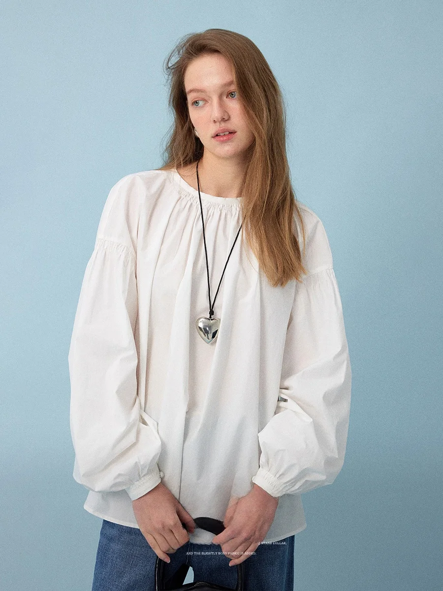 Женская повседневная универсальная футболка Lalaglow из чистого хлопка свободного кроя, облегающая, с круглым вырезом, длинными рукавами-фонариками, белая
Женская повседневная универсальная футболка Lalaglow из чистого хлопка свободного кроя, облегающая, с круглым вырезом, длинными рукавами-фонариками, белая