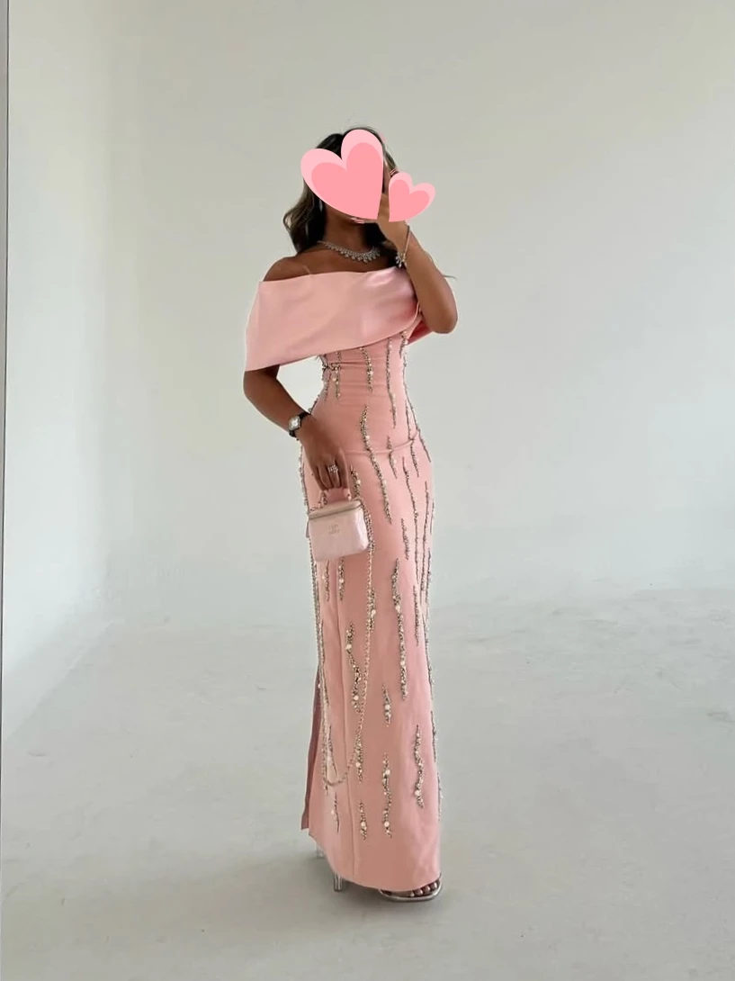Other Shore Elegant Vintage Sweet Pink Crystal Beads Satin Boat Neck Customized Formal Occasion Prom Dress Evening Party Gowns
Other Shore Elegant Vintage Sweet Pink Crystal Beads Satin Boat Neck Customized Formal Occasion Prom Dress Evening Party Gowns