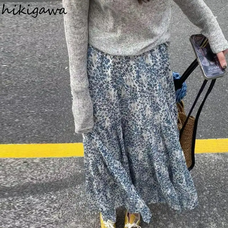 Vintage Floral Skirt for Women 2025 Faldas Mujer De Moda Elastic Waist High Waist A-line Jupe Summer Saia Floral Long Skirts
Vintage Floral Skirt for Women 2025 Faldas Mujer De Moda Elastic Waist High Waist A-line Jupe Summer Saia Floral Long Skirts