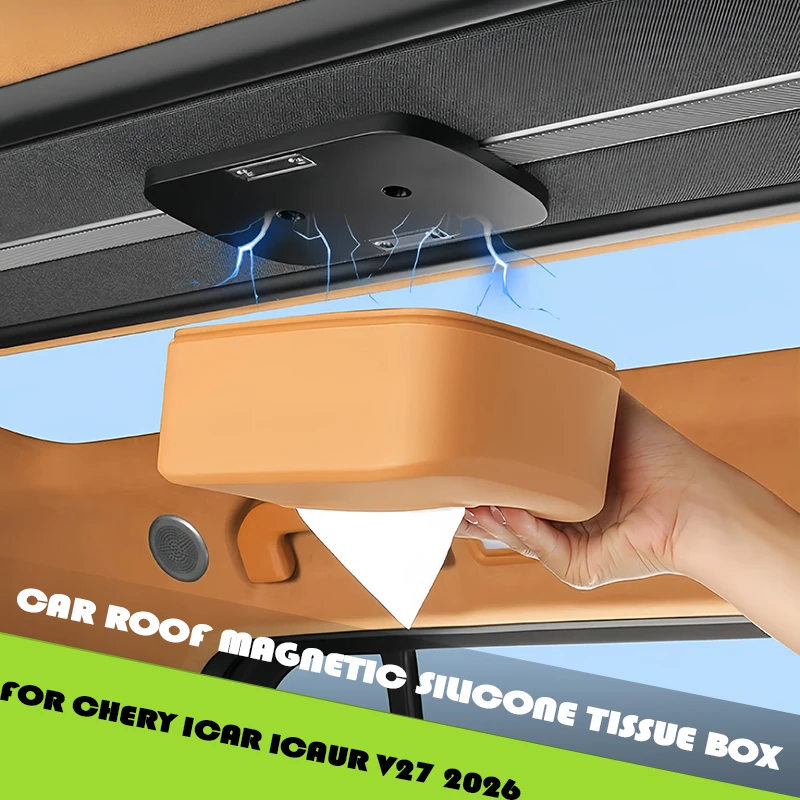 Car Roof Magnetic Silicone Tissue Box Fit for Chery ICAR ICAUR V27 2026 Modified Car Roof Storage Paper Box Interior Accessories
Car Roof Magnetic Silicone Tissue Box Fit for Chery ICAR ICAUR V27 2026 Modified Car Roof Storage Paper Box Interior Accessories